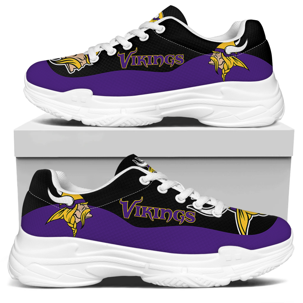 Men's Minnesota Vikings Edition Chunky Sneakers With Line 002 Men's Minnesota Vikings Edition Chunky Sneakers With Line 002